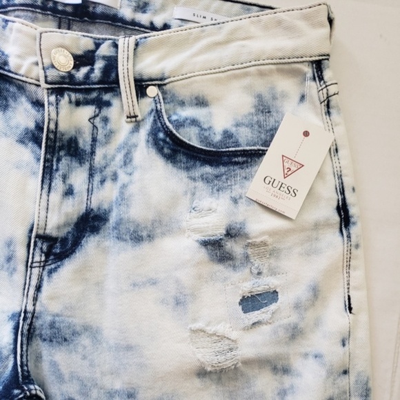 GUESS Slim-Fit Stretch Denim Men's Short SZ 32 - Picture 4 of 5